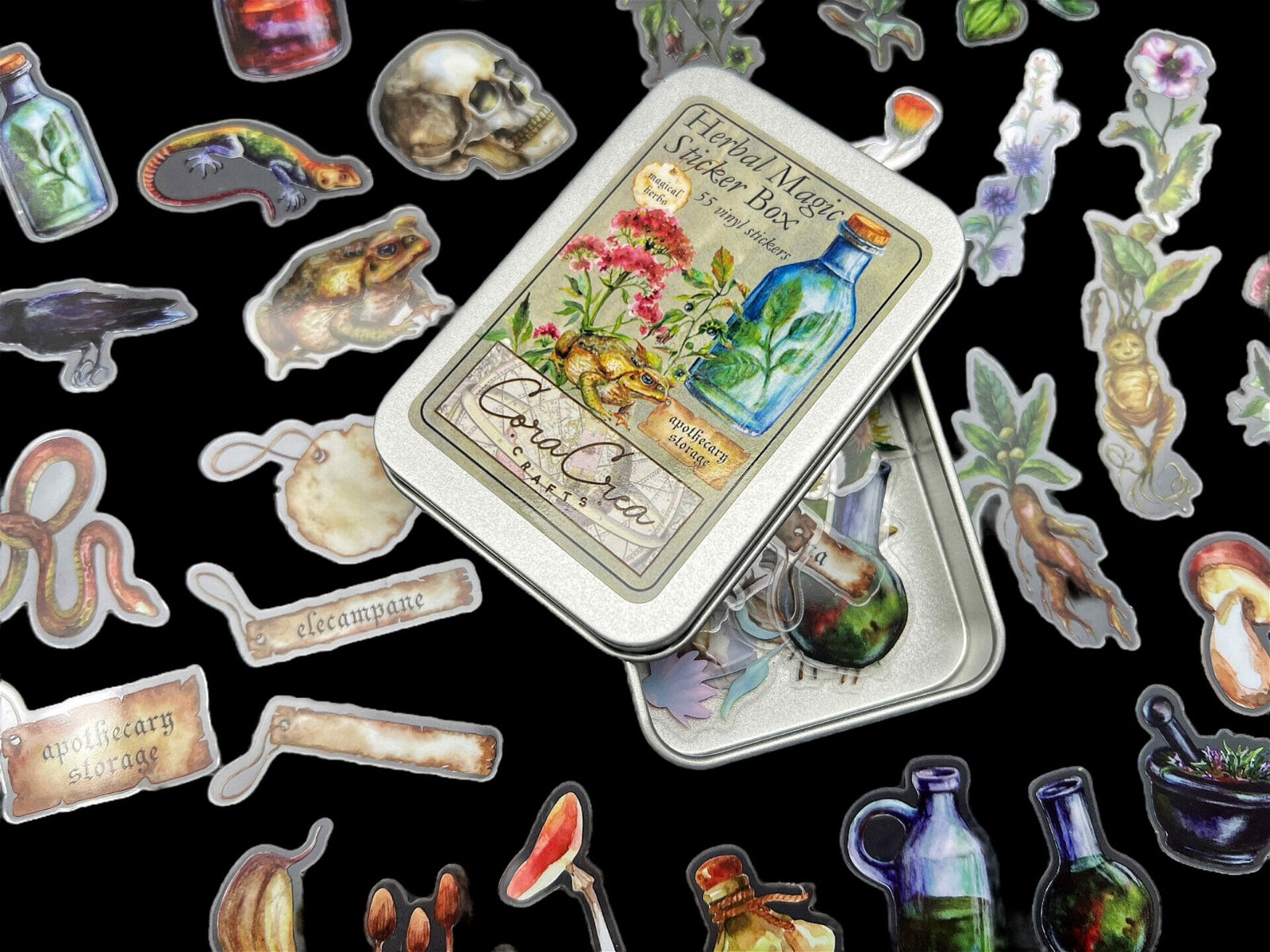 Apothecary Stickers Plants & Herbs - CoraCreaCrafts